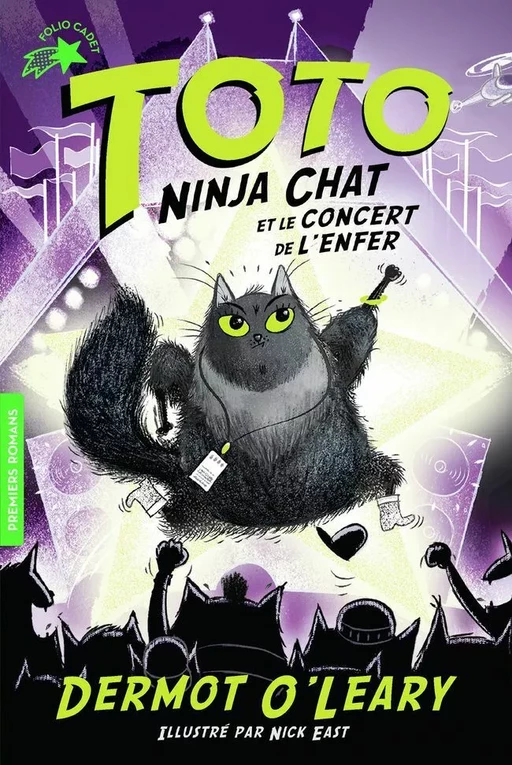 Toto Ninja chat (Tome 3) - Toto Ninja chat  et le concert de l'enfer - Dermot O'Leary - Gallimard Jeunesse