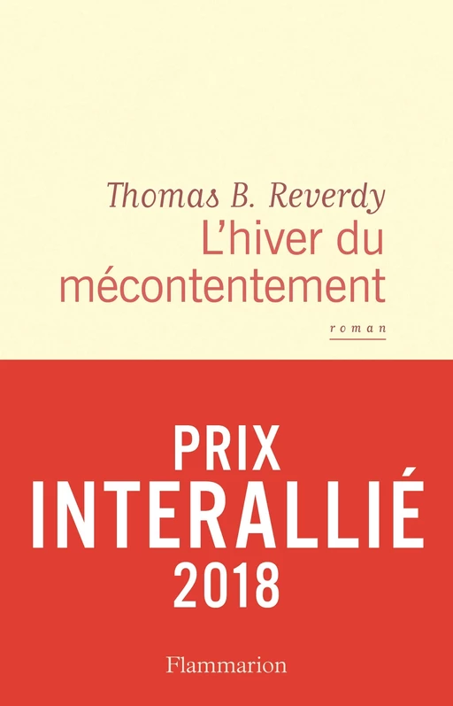 L'hiver du mécontentement - Thomas B. Reverdy - Flammarion