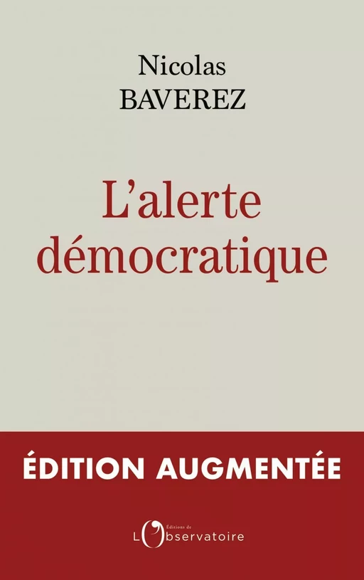 L'alerte démocratique - Nicolas Baverez - Humensis