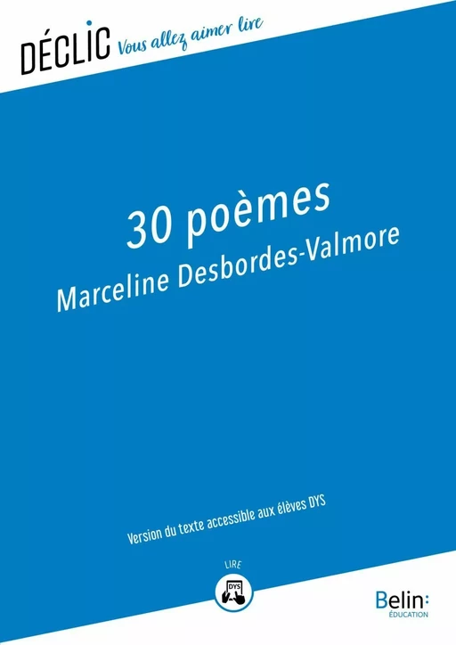 30 poèmes de Marceline Desbordes Valmore - DYS - Marceline Desbordes-Valmore - Humensis