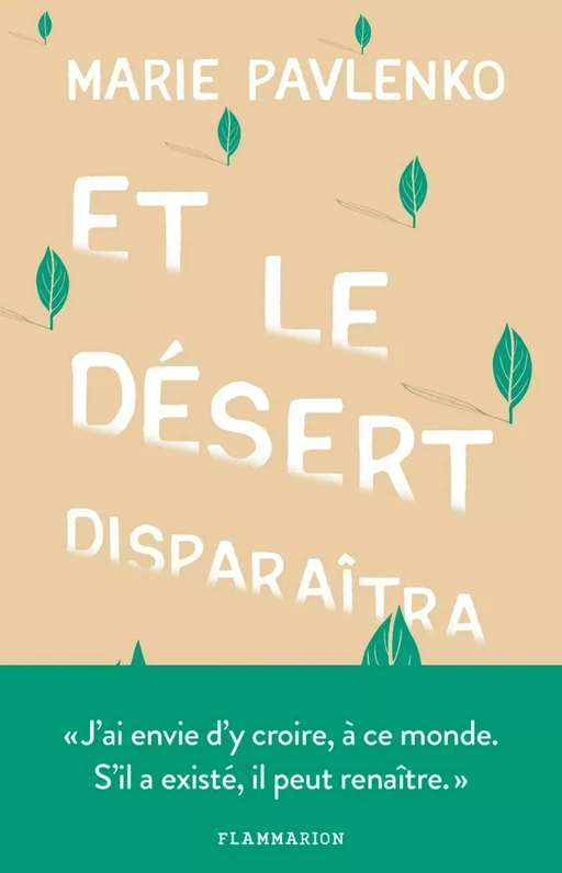 Et le désert disparaîtra - Marie Pavlenko - Flammarion jeunesse