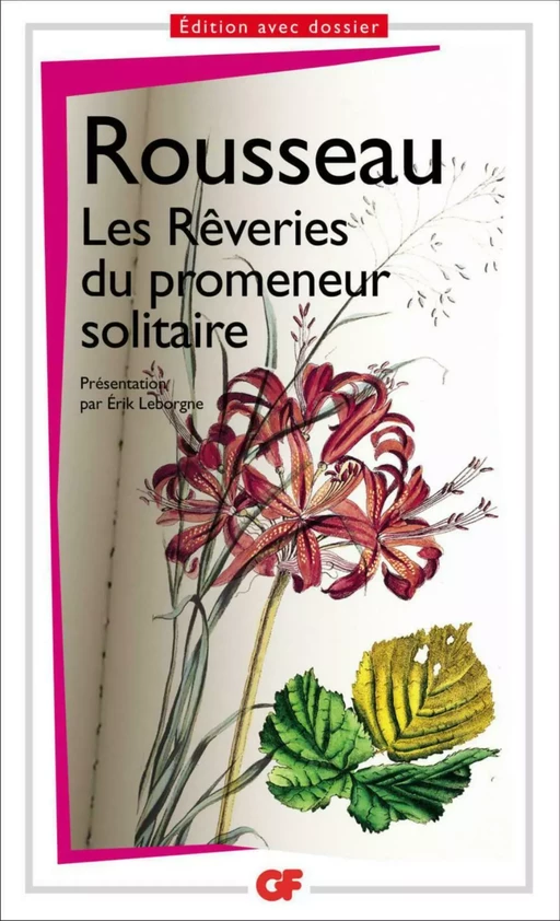 Les rêveries du promeneur solitaire - Jean-Jacques Rousseau - Flammarion