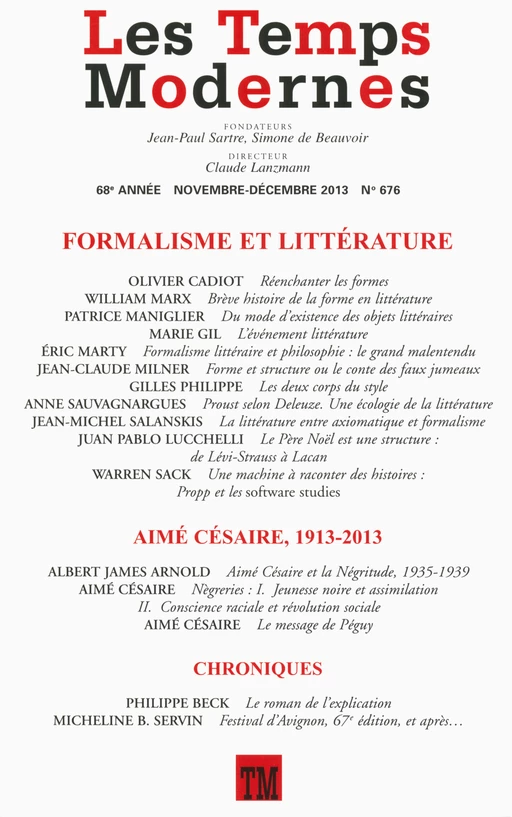 Les Temps Modernes N° 676 -  Collectifs - Editions Gallimard