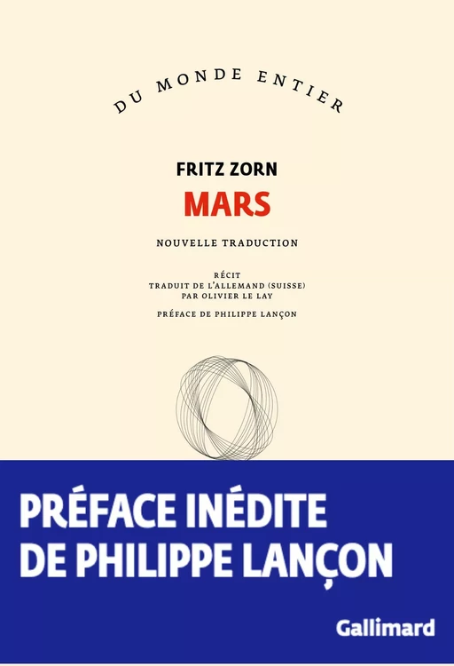 Mars - Fritz Zorn - Editions Gallimard