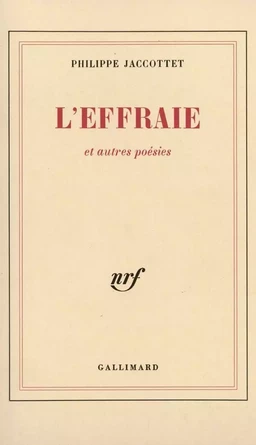 L'Effraie et autres poésies