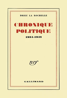 Chronique politique (1934-1942)