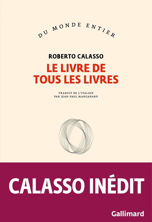 Le livre de tous les livres - Roberto Calasso - Editions Gallimard