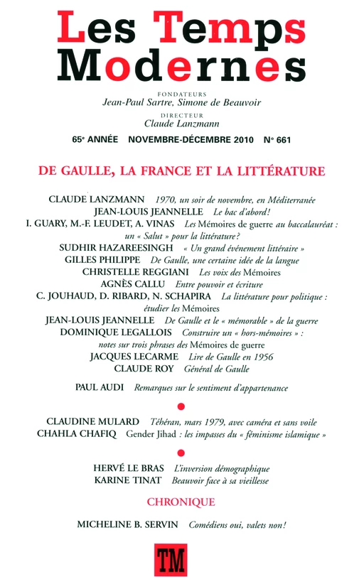 Les Temps Modernes N° 661 N° 661 -  Collectifs - Editions Gallimard