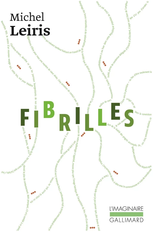 La règle du jeu (Tome 3) - Fibrilles - Michel Leiris - Editions Gallimard