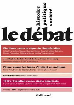 Le Débat N° 196 (septembre - octobre 2017)