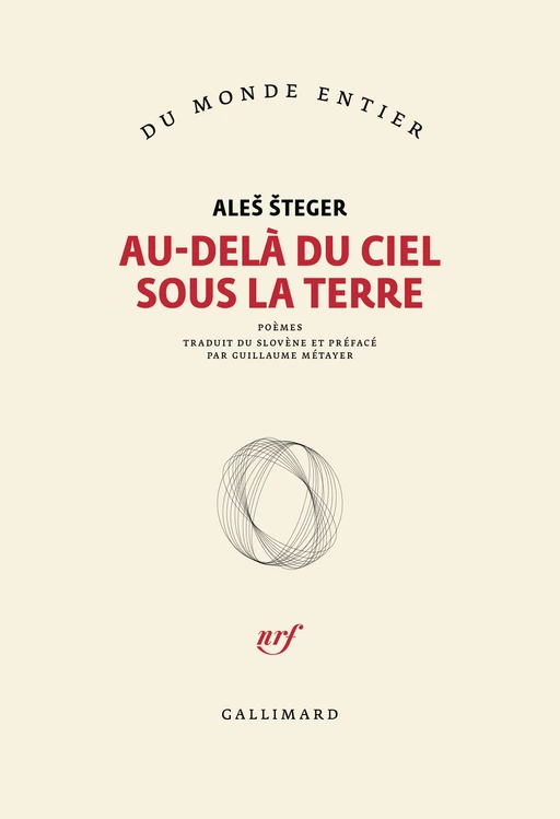 Au-delà du ciel sous la terre - Aleš Šteger - Editions Gallimard