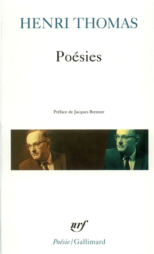 Poésies - Henri Thomas - Editions Gallimard