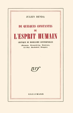 De quelques constantes de l'esprit humain