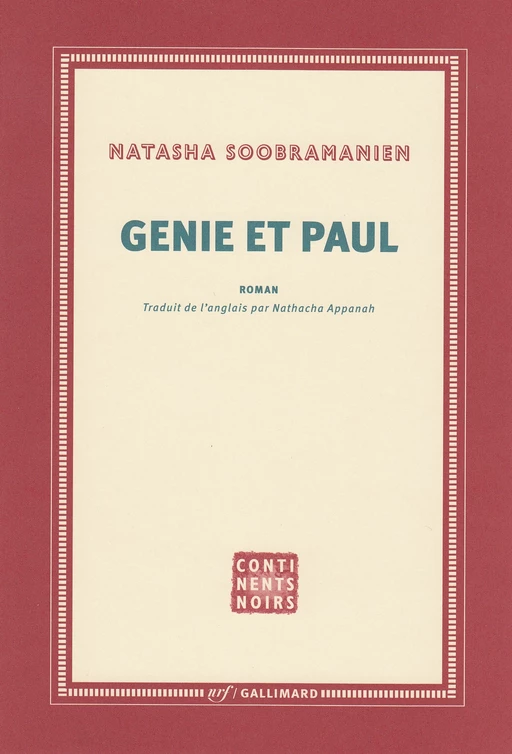 Genie et Paul - Natasha Soobramanien - Editions Gallimard