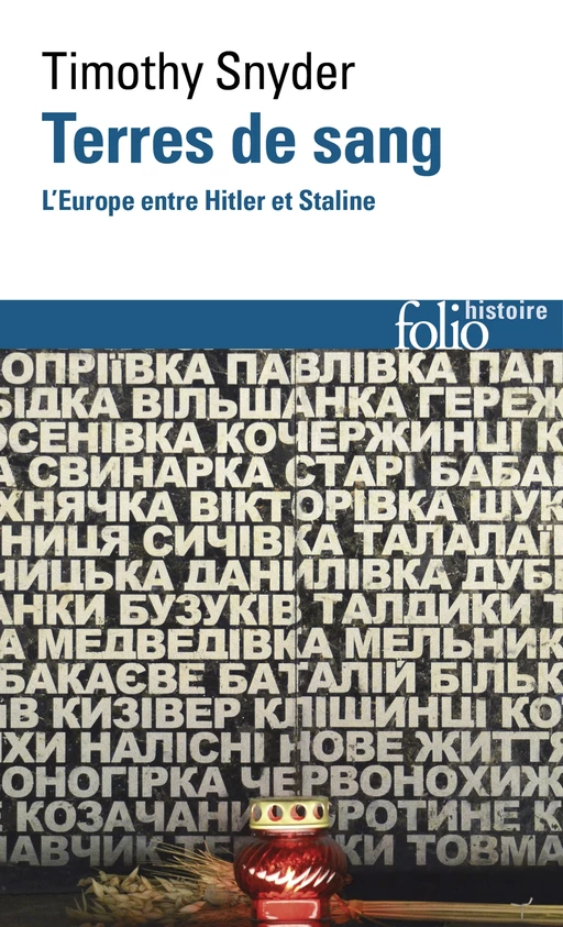 Terres de sang. L'Europe entre Hitler et Staline - Timothy Snyder - Editions Gallimard