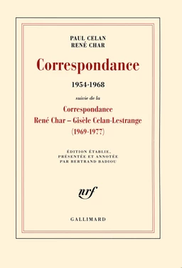 Correspondance (1954-1968). Suivi de la Correspondance René Char - Gisèle Celan Lestrange