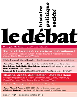 Le Débat N° 191 (Septembre - octobre 2016)