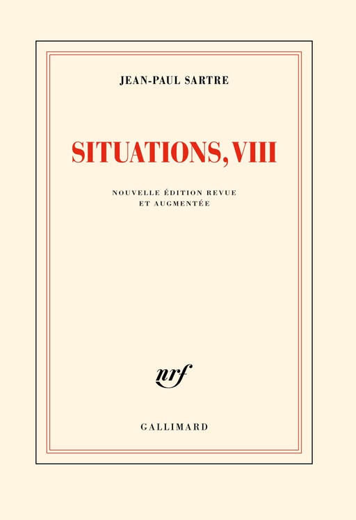 Situations (Tome 8) - Jean-Paul Sartre - Editions Gallimard