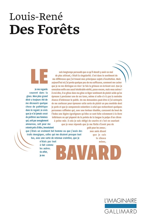 Le Bavard - Louis-René Des Forêts - Editions Gallimard