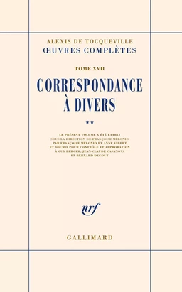 Correspondance à divers (Tome 2)