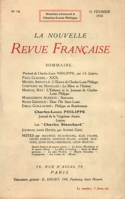 Charles-Louis Philippe N' 14 (Février 1910)