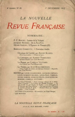 La Nouvelle Revue Française N' 48 (Décembre 1912)