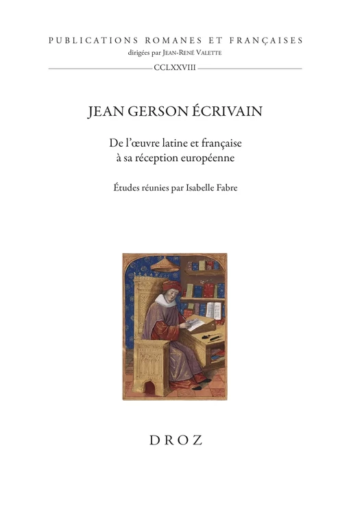 Jean Gerson écrivain -  - Librairie Droz