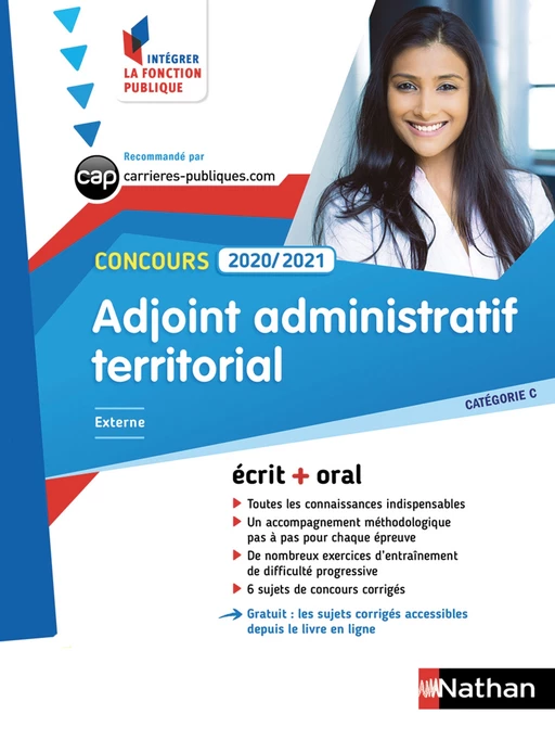 Adjoint administratif territorial - Catégorie C - 2020/2021 - Intégrer la fonction publique - Alain Simon Chautemps, Marie-Hélène Stèbe, Stéphane Gachet, Patricia Pioz, Danièle Bon - Nathan