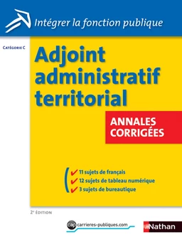 Adjoint administratif territorial - Annales corrigées - Catégorie C - 2014