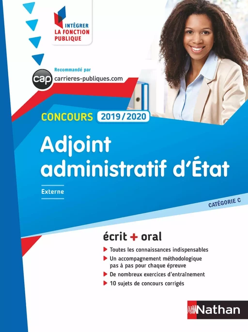 Concours Adjoint administratif d'État - Ecrit + Oral - Catégorie C - Concours 2019-2020 - Laurent Barnet, Danièle Bon, Stéphane Gachet, Philippe Margenti - Nathan