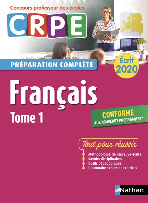 Français - Epreuve écrite 2020 - Tome 1 (CRPE) - (EFL3) - 2019 - Claire Doquet, Anne-Rozenn Morel, Jean-Pierre Jarry, Sylviane Baudelle - Nathan