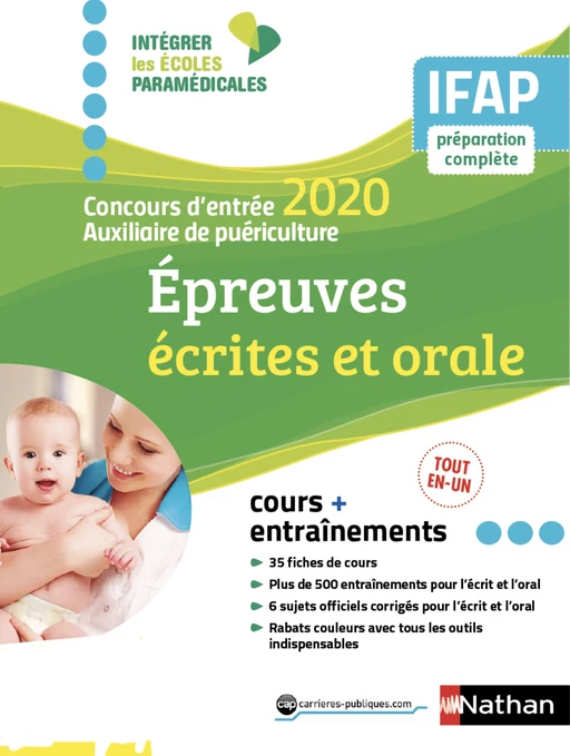 Concours Auxiliaire de puériculture - Ecrit + Oral - 2020 - Louisa Rebih, Christophe Ragot, Annie Godrie, Élisabeth Simonin - Nathan