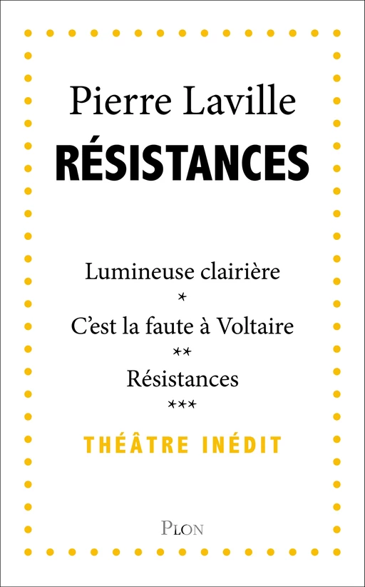 Résistances - Pierre Laville - Place des éditeurs