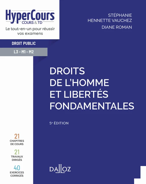 Droits de l'Homme et libertés fondamentales 5ed - Stéphanie Hennette-Vauchez, Diane Roman - Groupe Lefebvre Dalloz