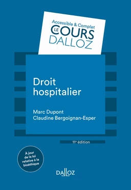 Droit hospitalier. 11e éd.