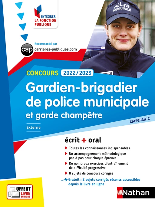 Concours Gardien-Brigadier de police municipale et garde champêtre 2022-2023 - Cat C N°4 E-pub - Danièle Bon, Pascal Tuccinardi - Nathan