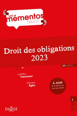 Droit des obligations 2023 26ed