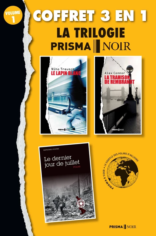 Coffret Prisma Noir 1 : Le lapin blanc, Le dernier jour de juillet , La trahison de Rambrandt - Nino Treusch, Bartlomiej Rychter, Alexandra Connor - Editions Prisma