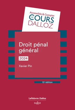 Droit pénal général 2024 15ed