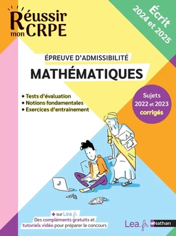 Ebook - CRPE 2024-2025 Mathématiques écrit épreuve d'admissibilité + sujets corrigés et ressources en ligne