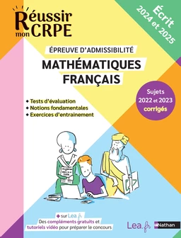 Ebook - CRPE 2024-2025 Mathématiques & Français admissibilité + sujets corrigés et ressources en ligne