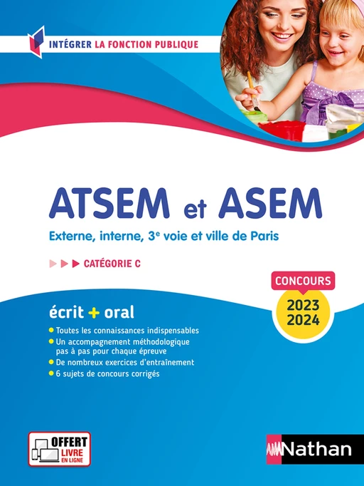 Concours ATSEM et ASEM 2024 - Préparation complète - EPUB - Louisa Rebih - Nathan