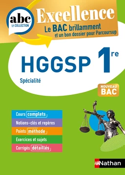 HGGSP 1re - ABC Excellence - Bac 2025 - Programme de première 2024-2025 - Enseignement de spécialité - Cours complets, Notions-clés et vidéos, Points méthode, Exercices et corrigés détaillés - EPUB