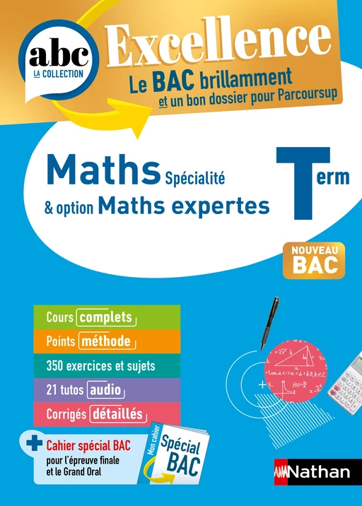 Maths & Maths expertes Terminale - ABC Excellence - Bac 2025 - Enseignement de spécialité Tle - Cours complets, Notions-clés et vidéos, Points méthode, Exercices et corrigés détaillés - EPUB - Christian Lixi, Gérard Chassard - Nathan