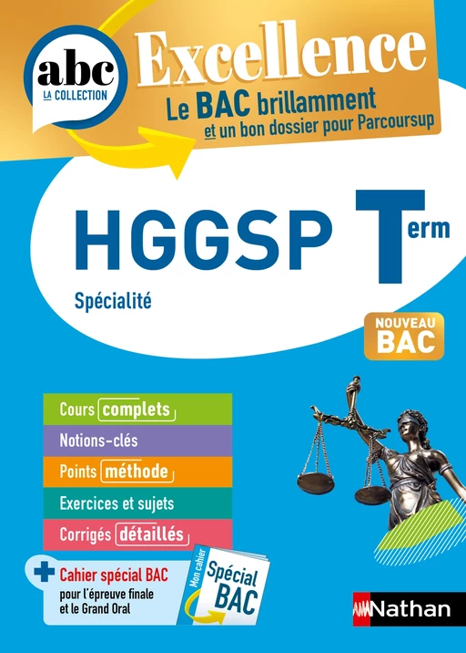 HGGSP Terminale - ABC Excellence - Bac 2025 - Enseignement de spécialité Tle - Cours complets, Notions-clés et vidéos, Points méthode, Exercices et corrigés détaillés - EPUB - Johann Protais, Laetitia Benbassat, Fredéric Fouletier, Servane Marzin, Cécile Vidil, Éric Zdobych - Nathan