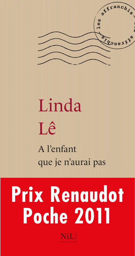 A l'enfant que je n'aurai pas - Linda Lê - Groupe Robert Laffont