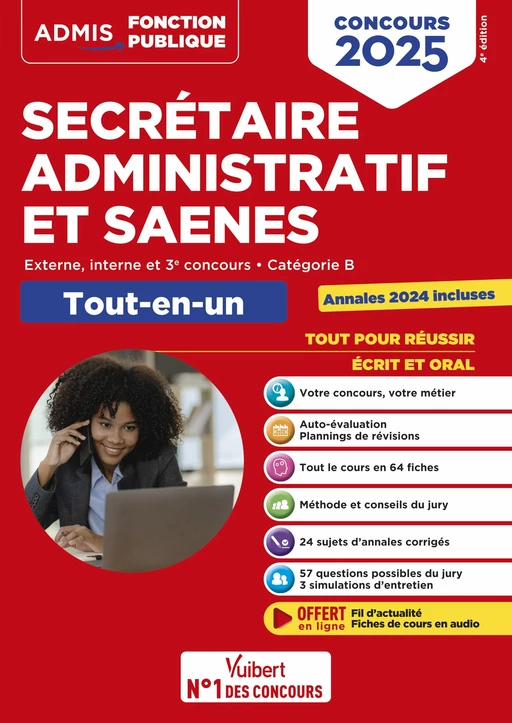 Concours Secrétaire administratif et SAENES - Catégorie B - Tout-en-un - Marc Doucet, Loïc Goffe, René Guimet, Thibaut Klinger, Erwan Lhelgoualch, Hervé Macquart - Vuibert