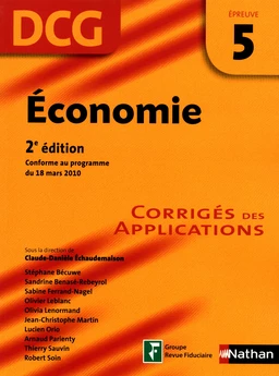 Economie - épreuve 5 - DCG corrigés