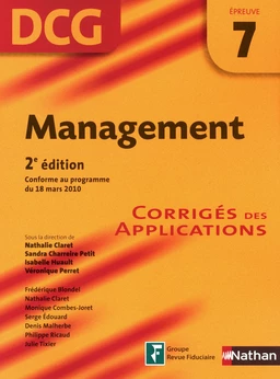 Management - épreuve 7 - DCG corrigés