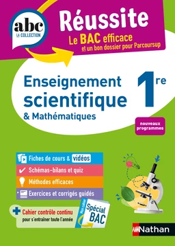 Enseignement scientifique + Maths 1re - ABC Réussite - Bac 2025 - Programme de première 2024-2025 - Enseignement commun - Cours, Méthode, Sujets et Corrigés guidés - EPUB